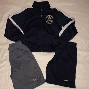 4T Nike boy’s shorts and zip-up lot